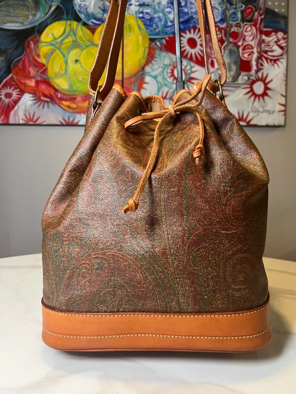 Etro Paisley Bucket Bag + Key Case - Picture 2 of 13